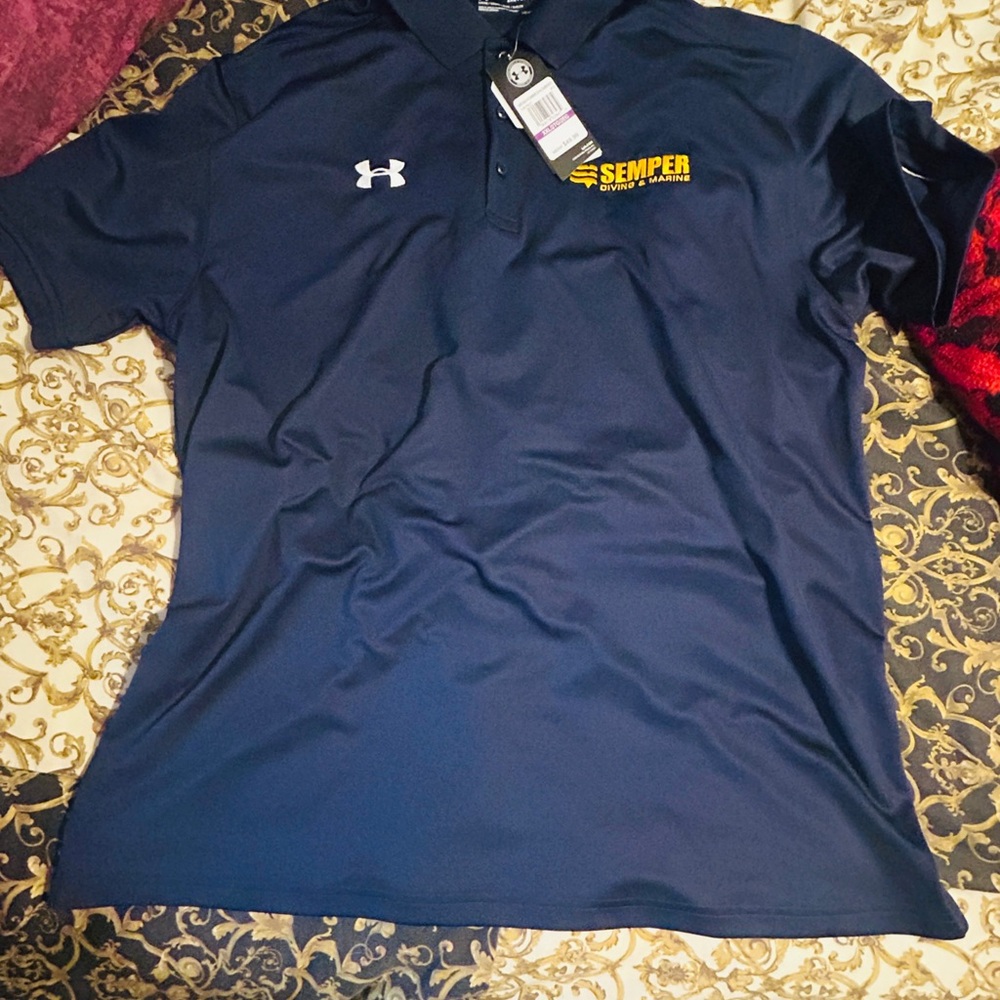Under Armour Dark Blue Men's Polo with Logo